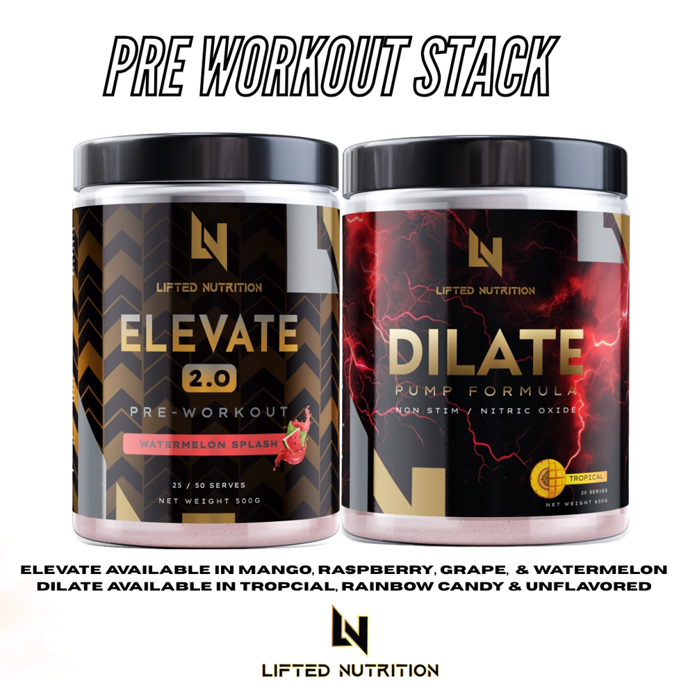 Pre Workout Stack - Elevate 2.0 Pre-workout & Dilate Non Stimulant Pre ...