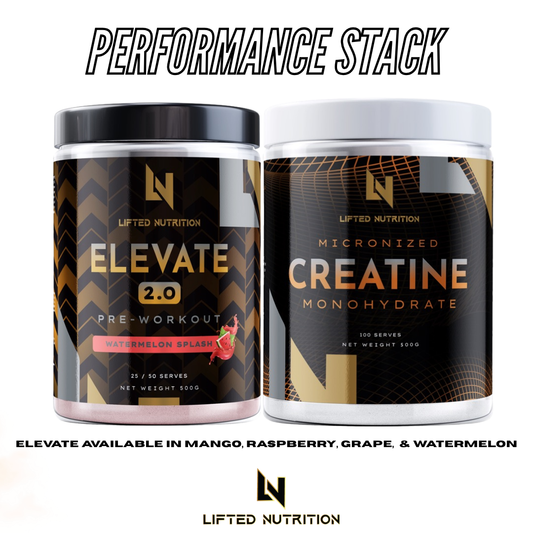 Performance Stack - 100% Pure Creatine Monohydrate & Elevate 2.0 Pre-workout