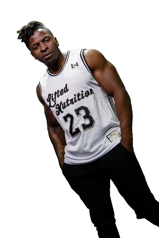 Lifted Nutrition Basketball Jersey - White