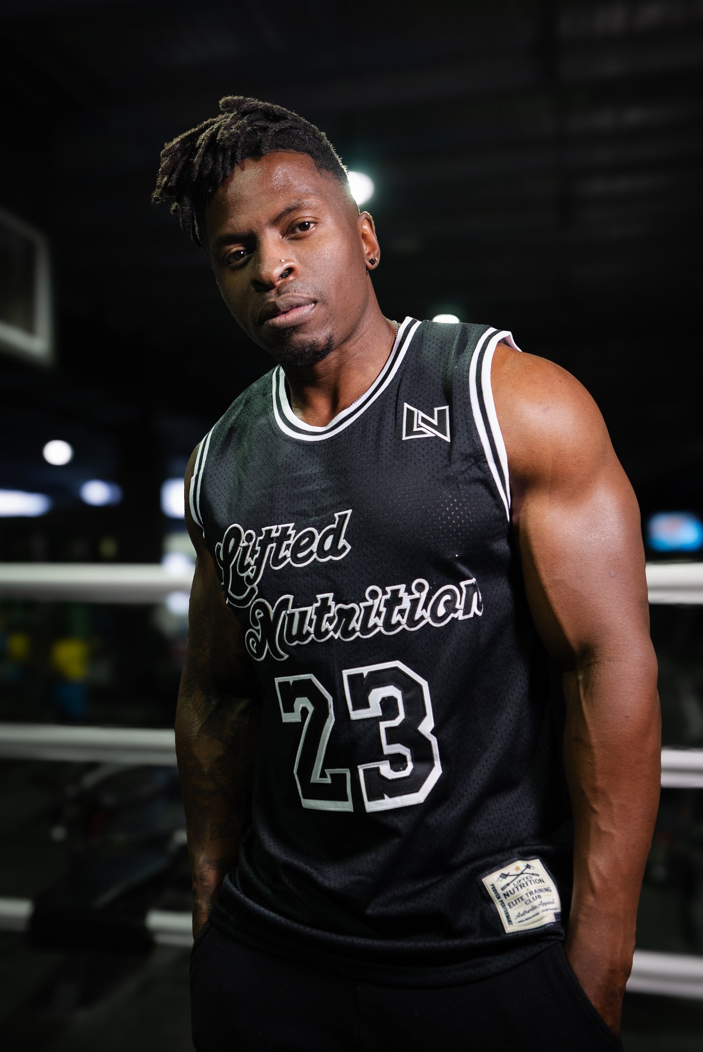 Lifted Nutrition Basket Ball Jersey - Black & White