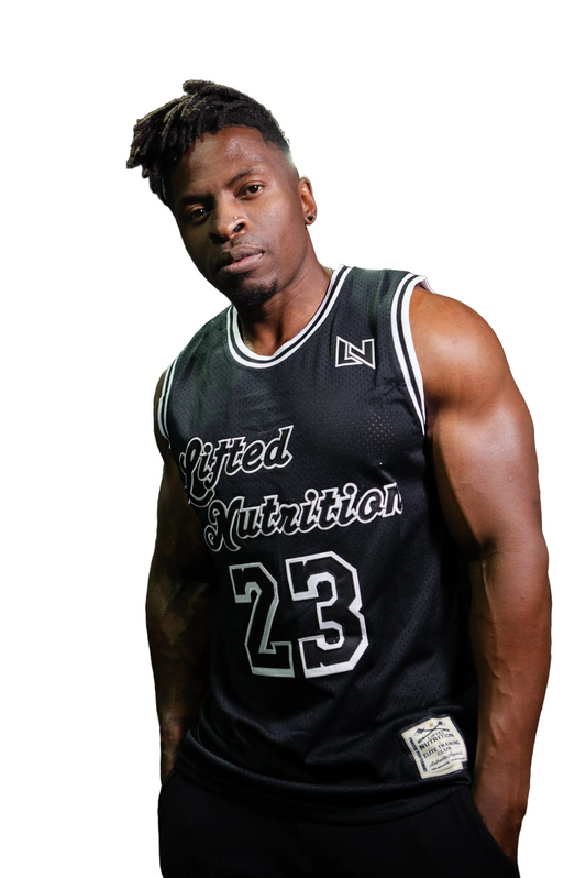 Lifted Nutrition Basket Ball Jersey - Black & White
