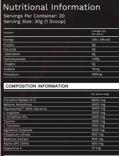 Dilate - Non Stim Pre Workout