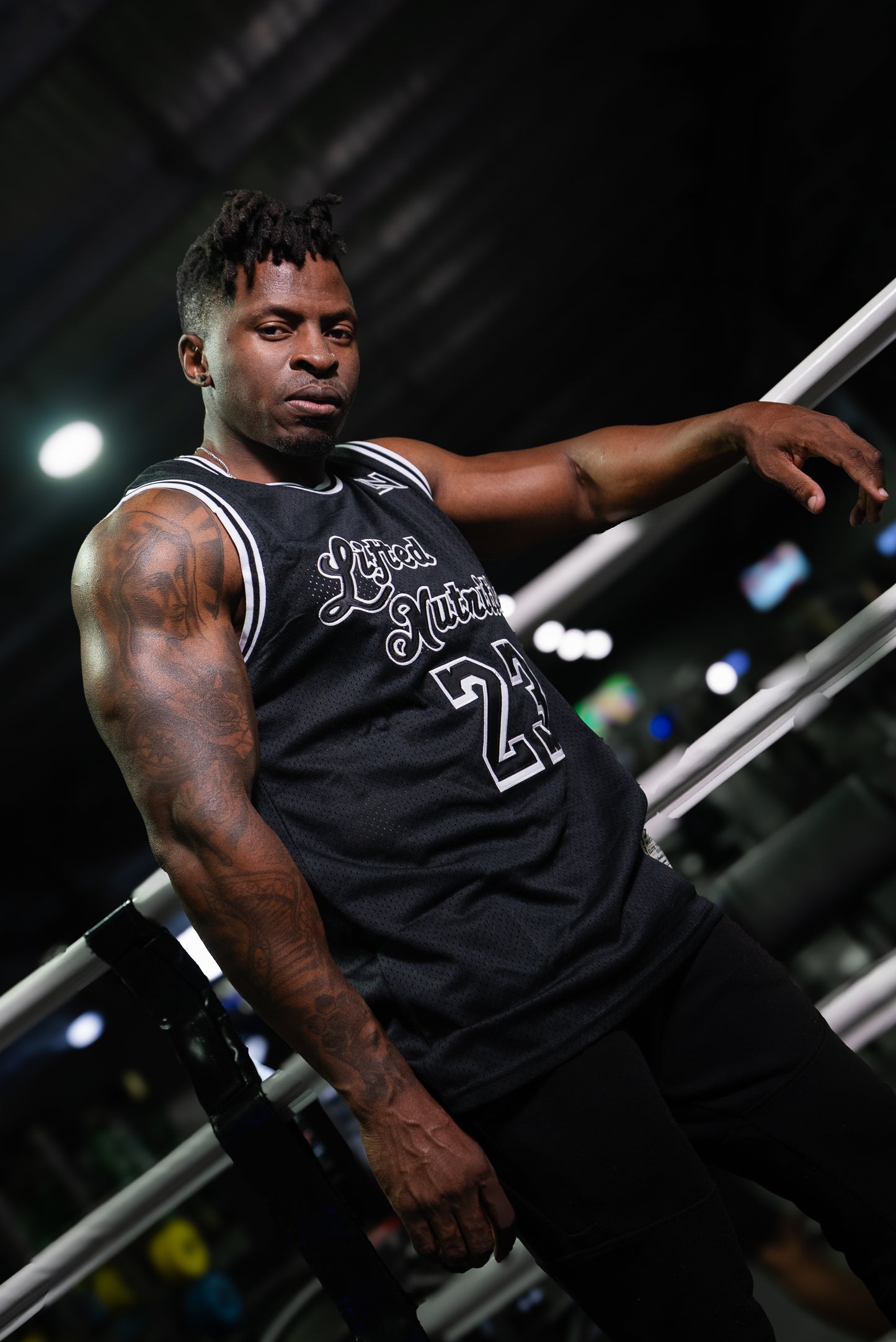 Lifted Nutrition Basket Ball Jersey - Black & White