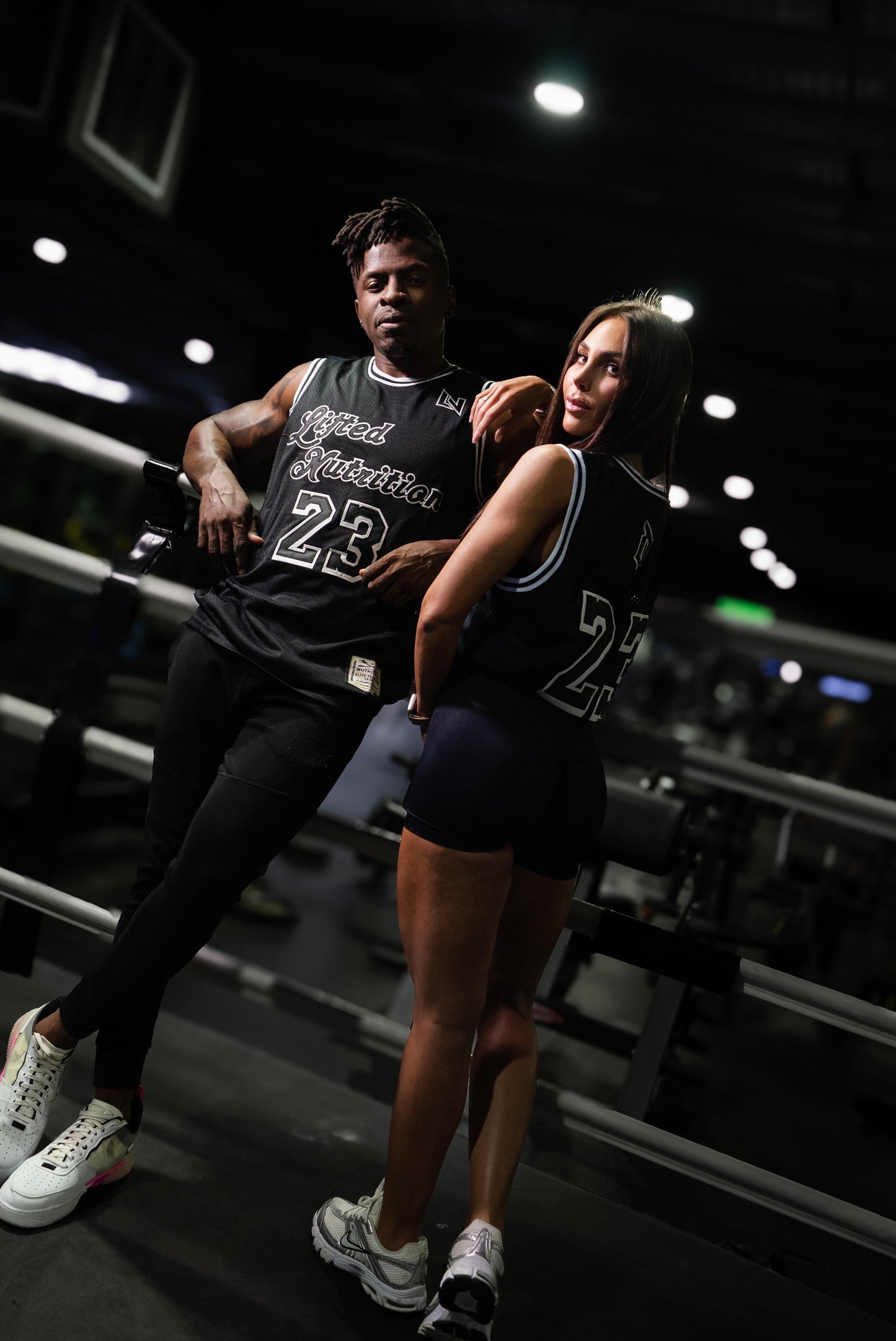 Lifted Nutrition Basket Ball Jersey - Black & White