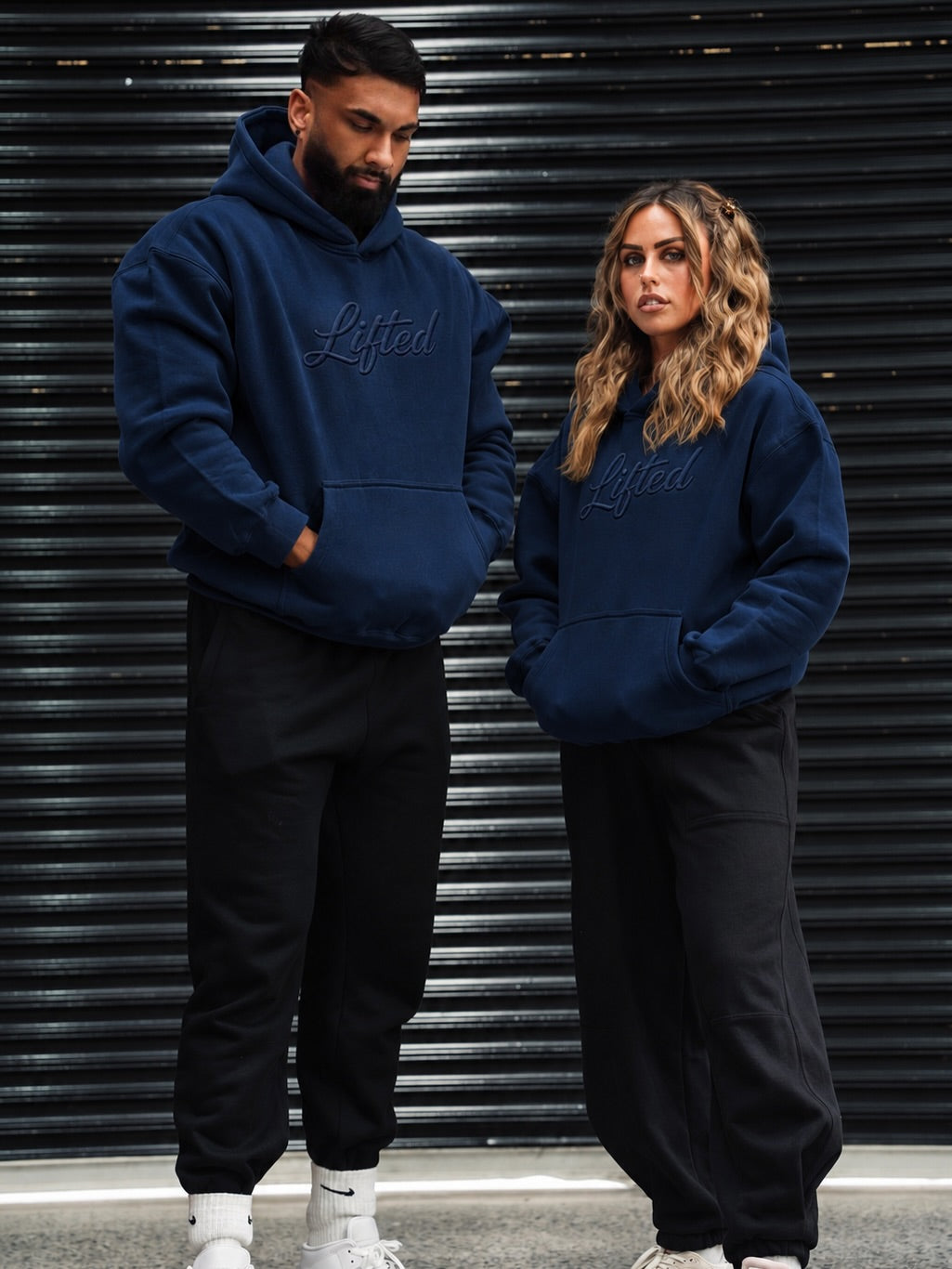 Lifted Nutrition Premium Oversized Hood - Midnight Blue)